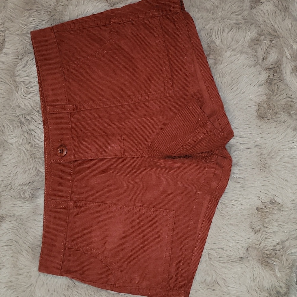 Birdwell Women's High Waist Corduroy Shorts - Rust